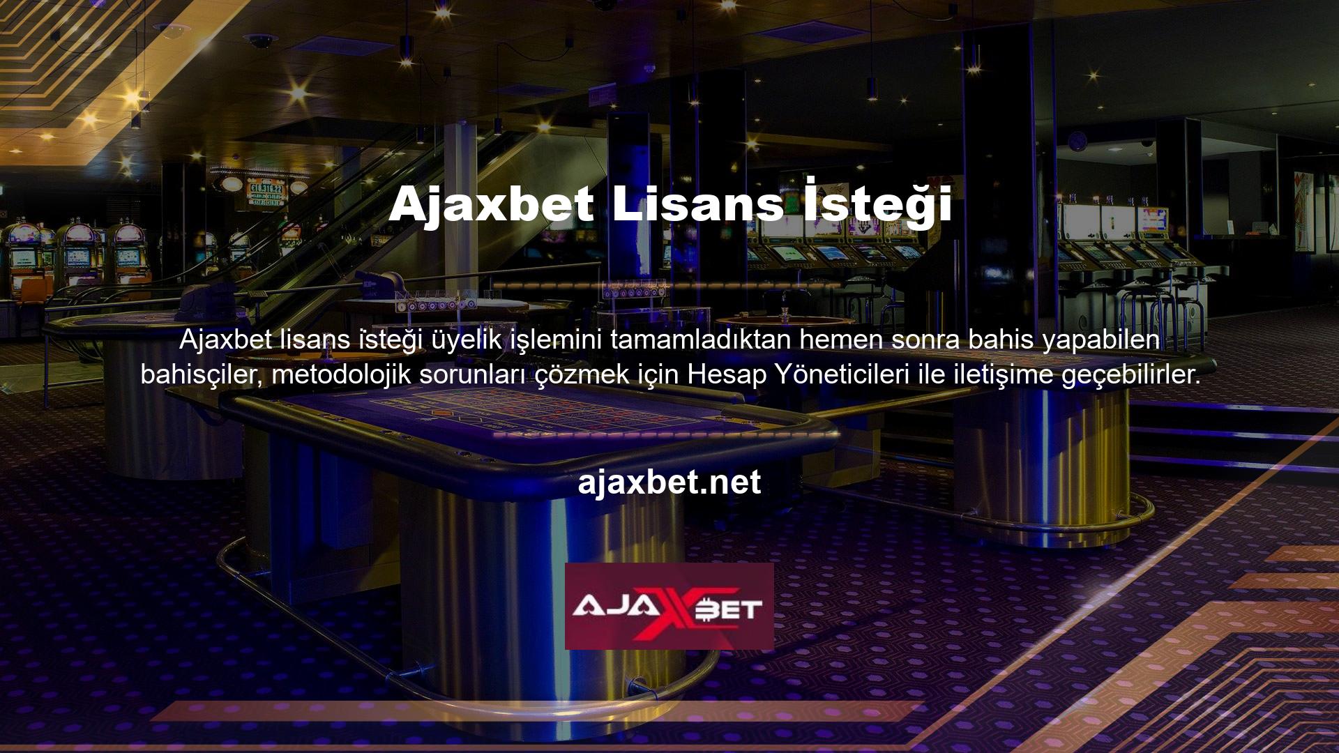 Ajaxbet, lisans bilgilerini paylaşarak katılımcılar arasında şüphe oluşmasını önlemek için güvenlik önlemleri aldı