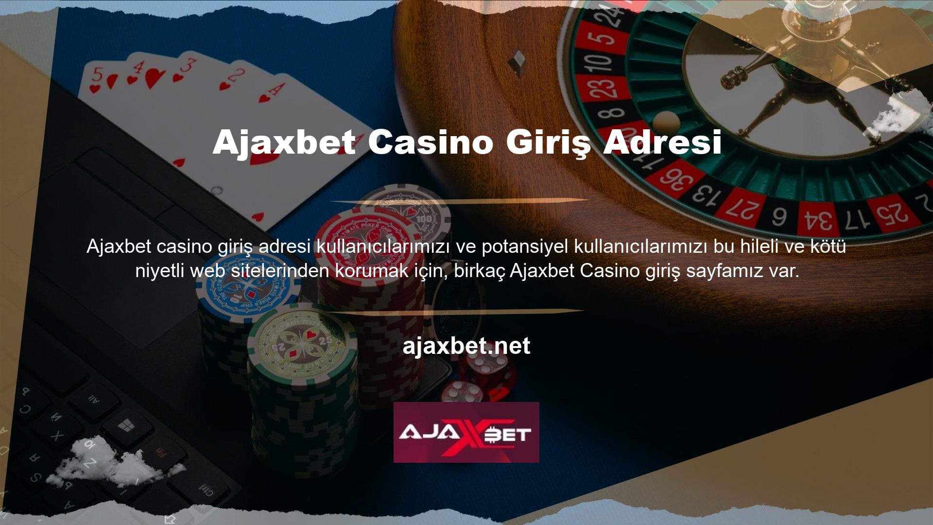 Bu sitelerin Ajaxbet casino giriş adreslerini her zaman güncel ve güvenilir oldukları için paylaşıyoruz