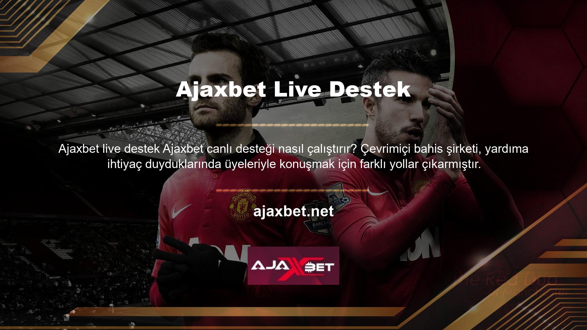 Ajaxbet canlı sohbet hattı, müşteri hizmetleri ekibinden yardım almanın en hızlı yoludur